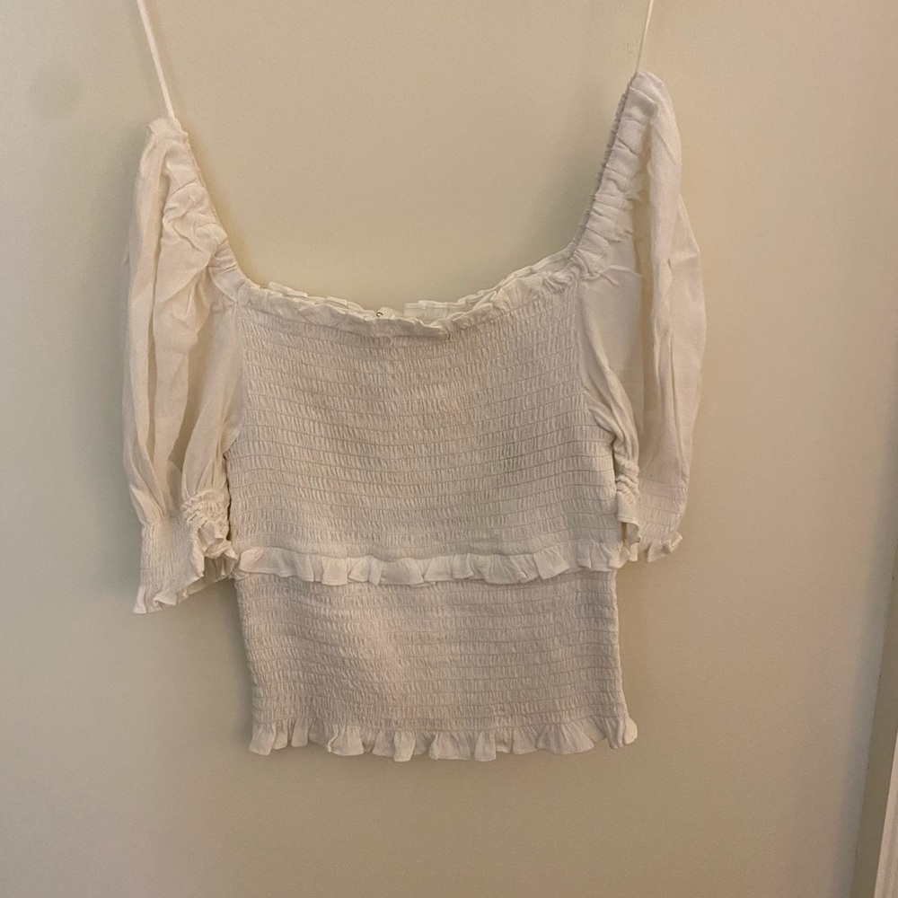 White cropped ASTR top